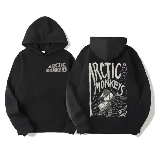 Retro Rock Hoodie – Arctic Monkeys Album Print for Men