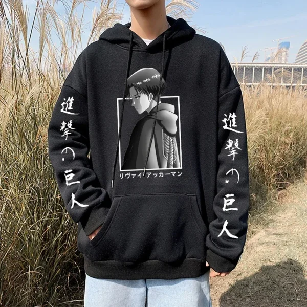 Unisex Anime Hoodie – Attack on Titan Harajuku Streetwear