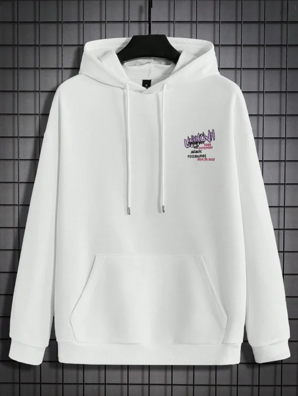 Autumn Sport Hoodie – Colorful Letter Print Men’s Sweater