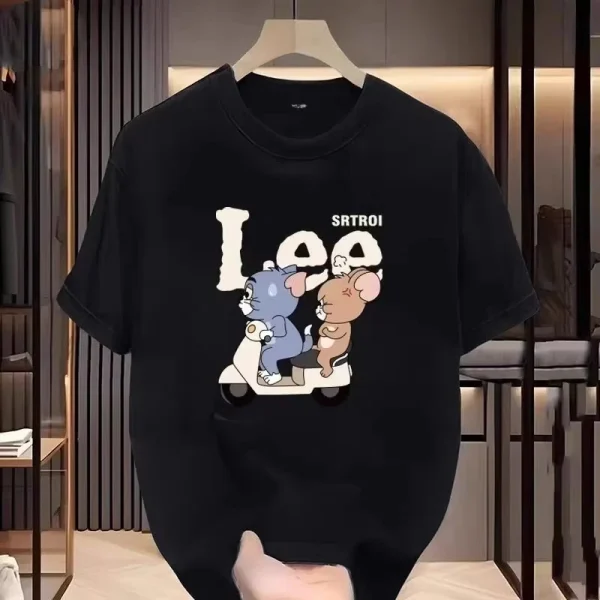 Cat and Mouse T-Shirt – Japanese Summer Loose Cotton Tee