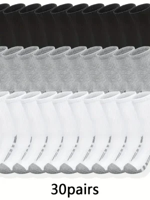 6/10/30Pairs of High-Quality Soft and Comfortable Men's Running Socks