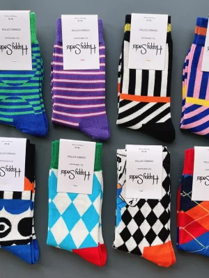 Happy Socks Funny Colorful Socks Fun Bright Crazy Socks  Unisex Size 36-40