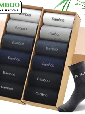 10Pairs Men Bamboo Shock