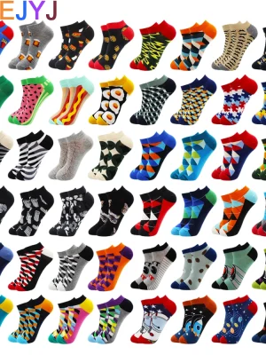 8 Pairs Funny Harajuku Casual Fashion Beer Grid Cotton