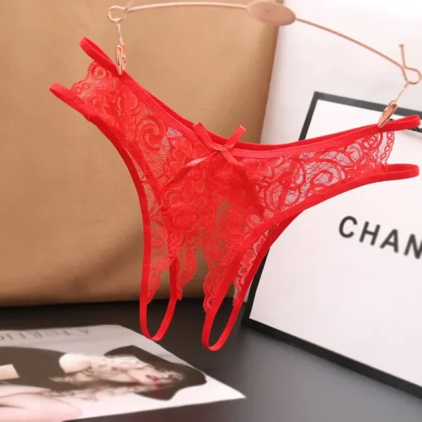 Sexy Transparent Crotchless G-String Panties