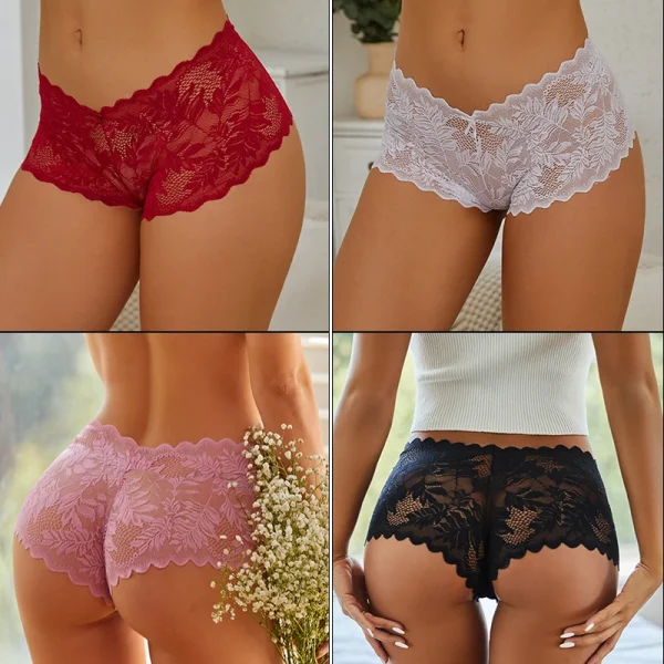 6PCS Women Panties Lace Underwear