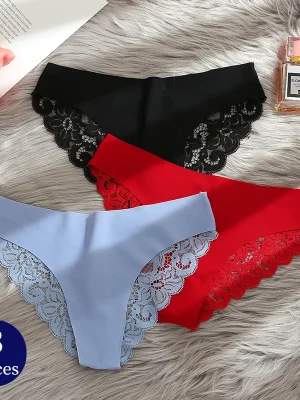 TrowBridge 3PCS Soft Silk Panty Set