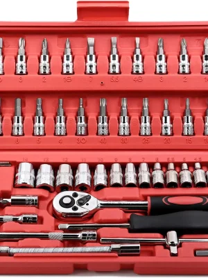 FOCSE 46PC 1/4" Socket & Ratchet Set – Auto Repair Tool Kit