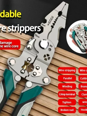 Foldable Wire Stripper – Multi-Function Crimping & Winding Tool with Pulley Design