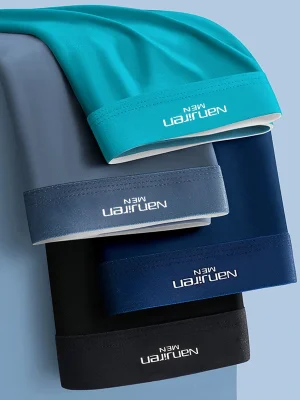 4pcs Boxer Shorts Men's Ice Silk Underwear
