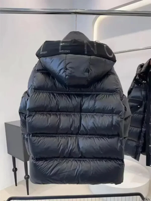Dame Dunjakke – Sort Glans, Hette og Koreansk Stil, Streetwear Parkas