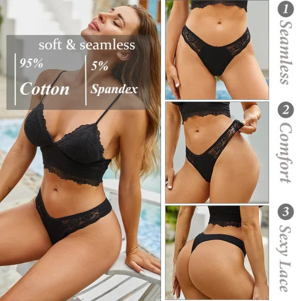 4stk Bomulls G-strenger – Sexy Blondetruser Dameundertøy