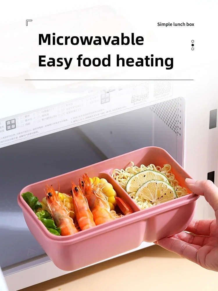 850/1100 ml bento-lunsjboks – mikrobølgesikker, lekkasjesikker med bestikk