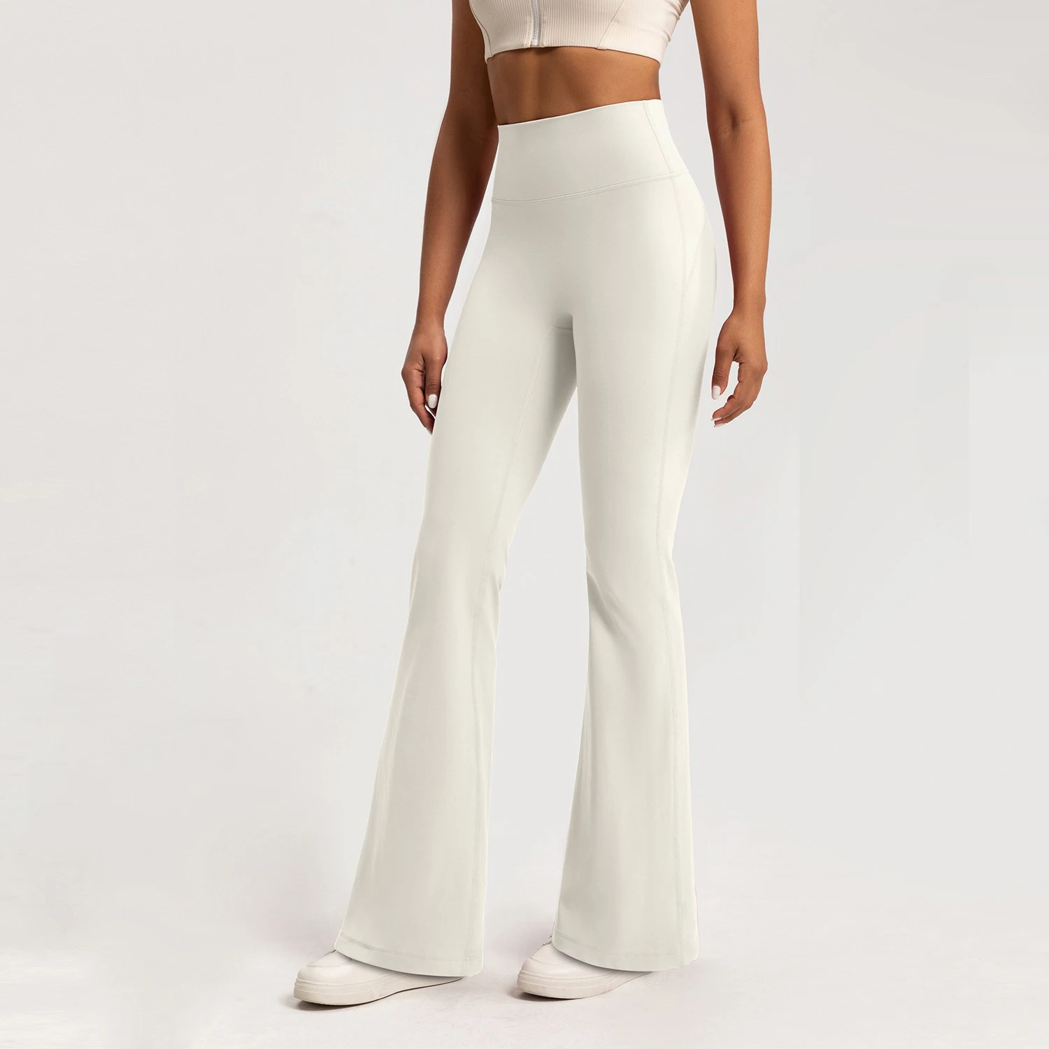 Yoga leggings med vide ben – treningsbukser dame