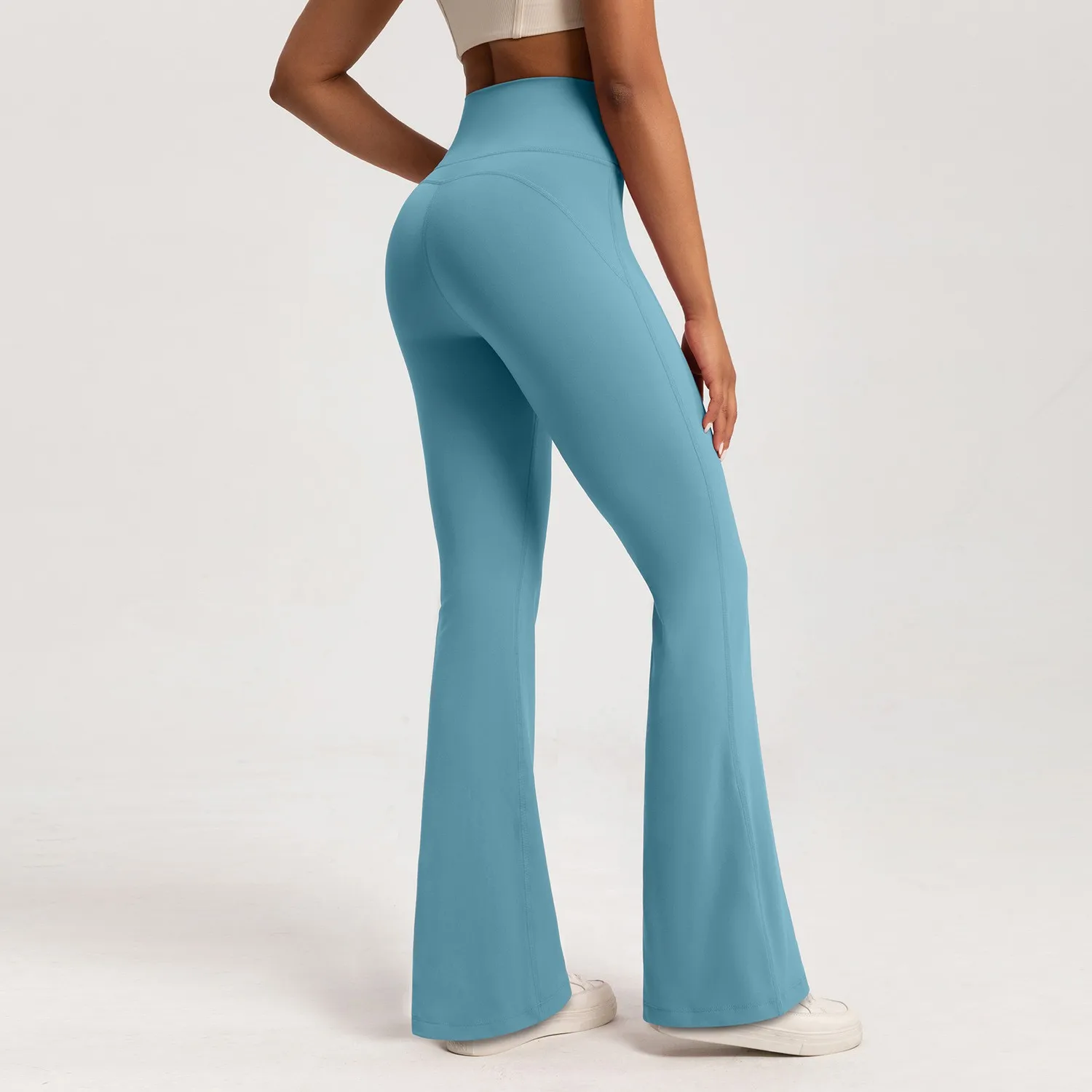Yoga leggings med vide ben – treningsbukser dame