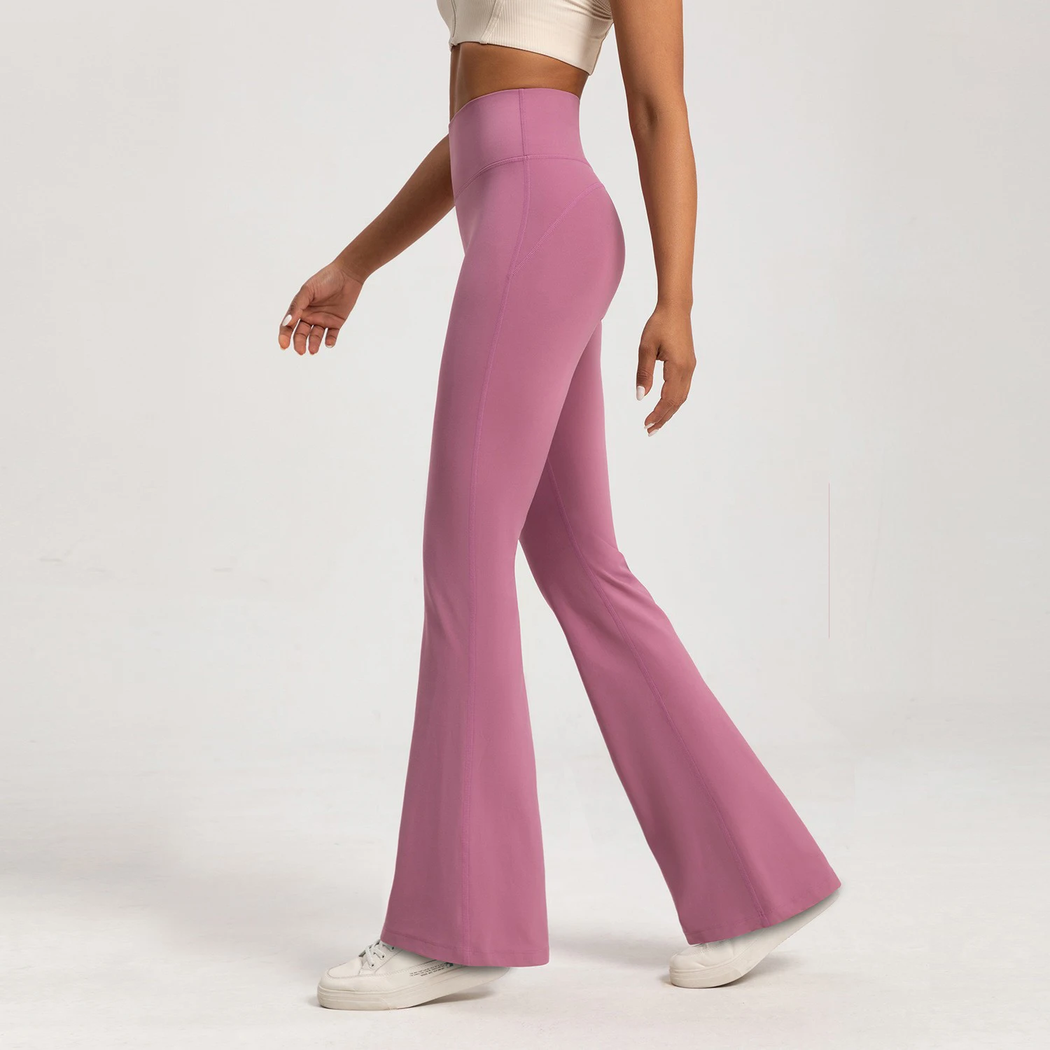Yoga leggings med vide ben – treningsbukser dame