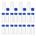 100 Pcs Vial Small Glass Jars Vials with Lids Lecythus Caps