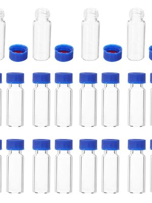100 Pcs Vial Small Glass Jars Vials with Lids Lecythus Caps