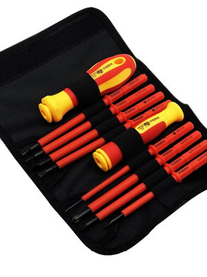 Interchangeable Blade VDE Insulated Screwdriver Set with Case