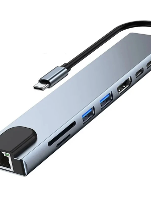 8 in1 USB C HUB 3.0 Type C Splitter 4K Docking Station