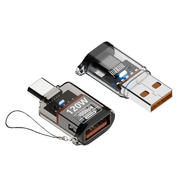120W Type C To USB A OTG Adapter